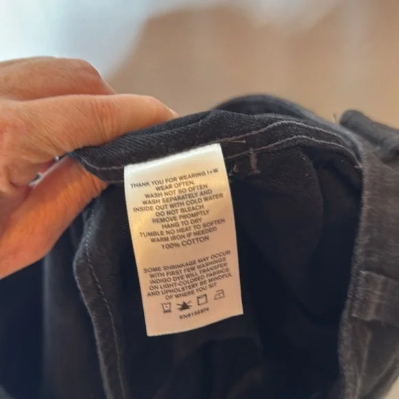 Imogene And Willie Diana Pleated High Rise Straight Black Selvage Denim. Sz 30. - Picture 12 of 13